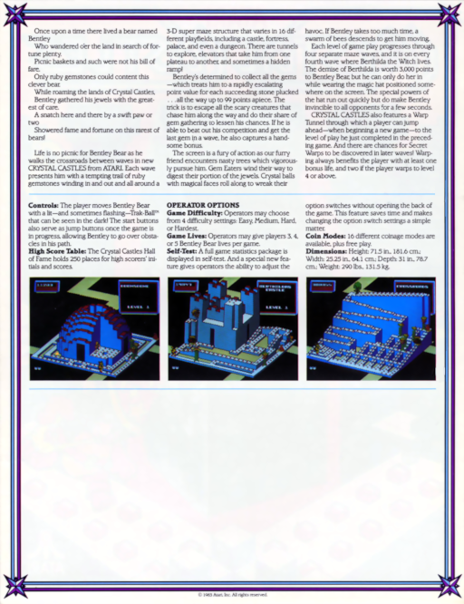 Crystal Castles (version 3) Arcade Game Cover